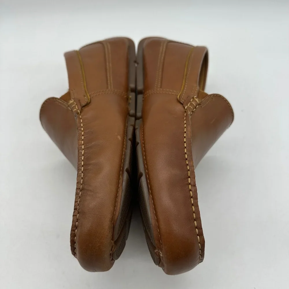 Clarks 63544 Mens Size 9 Markman Plain Tan Leather Driving Loafer Moccasin Shoes